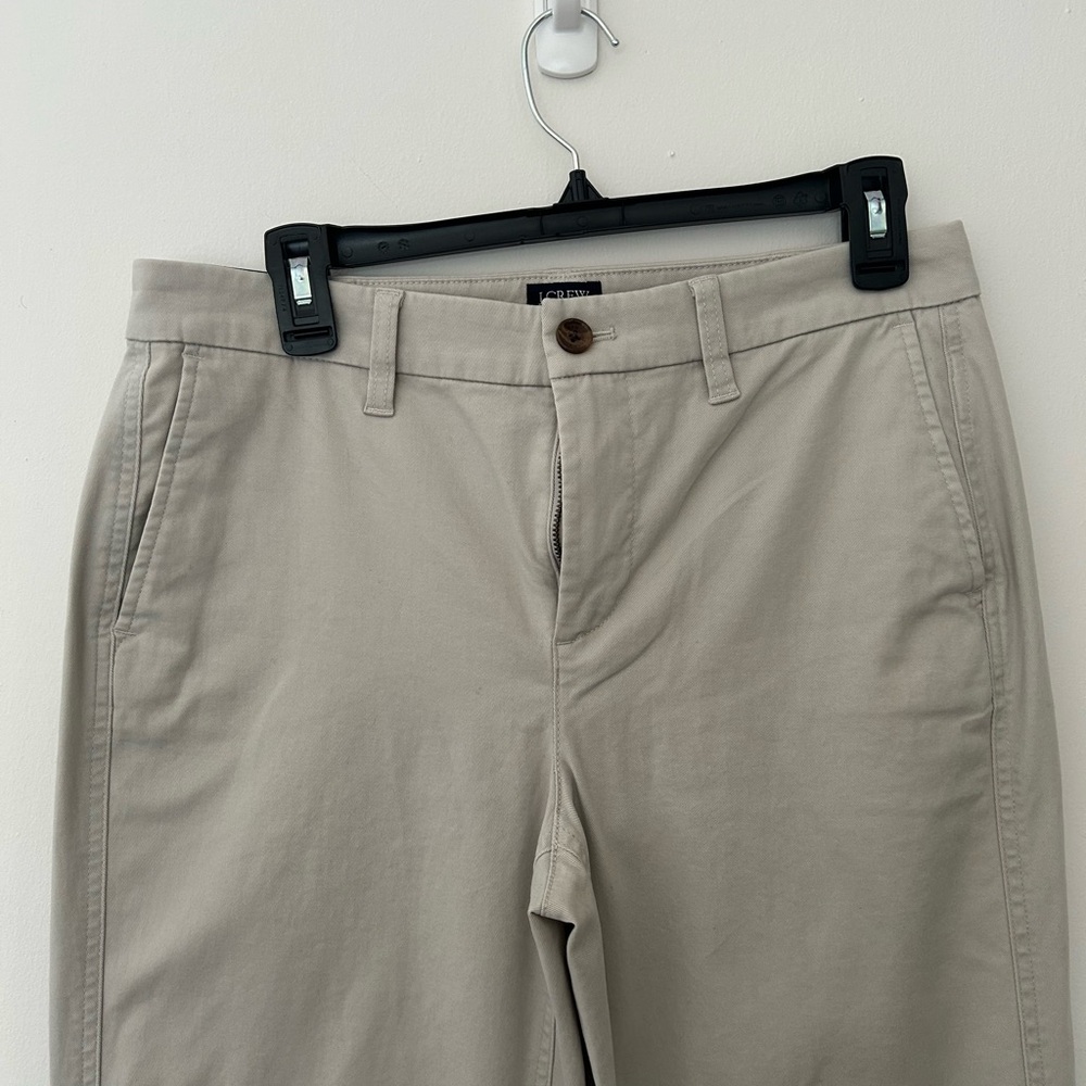 J. Crew Women's  High Rise Girlfriend Straight Leg Khaki - Picture 6 of 15